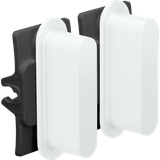 Niko Rocker set for double switch functions, steel white coated