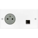 Art d'Arnould universe Memory 2P+E 16A 250V power socket and RJ45 category 6 FTP socket - crystal