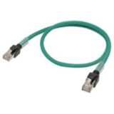 Ethernet patch cable, F/UTP, Cat.6A, LSZH (Green), 1 m
