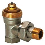 VEN210 - Angle radiator valve, NF, 2-pipe system, PN10, DN10, kvs 0.09...0.63