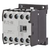 Contactor, 230 V 50 Hz, 240 V 60 Hz, 3 pole, 380 V 400 V, 4 kW, Contacts N/C = Normally closed= 1 NC, Screw terminals, AC operation