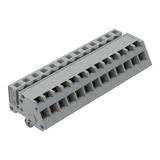 1-conductor female connector, angled CAGE CLAMP® 2.5 mm² gray