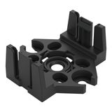 Mounting plate 4-pole for distribution connectors black