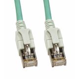 LED Patchcord RJ45 shielded, Cat.6a 10GB, LS0H, aqua, 3.0m