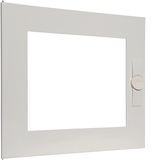Door, univers, right, transparent, RAL 9010, for enclosure IP44 500x55