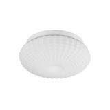 White Glass White Metal LED E27 2x12 Watt 230 Volt IP44 Bulb Excluded D: 30 H: 12 cm