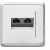 CARIVA white socket 2xRJ45