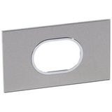 Arteor™ - Plate - British std - round - 3 modules - stainless style