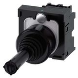 Coordinate switch, 22 mm, round, plastic, black, 2 switch positions, vertical, momentary contact type, without  3SU1100-7AD10-1NA0-Z X90