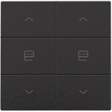 Double push button for Niko Home Control, piano black coated