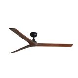 KLIM L Ø1500mm BLACK 3 BLADES DARK WALNUT WOOD