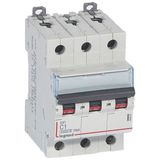 DX³6000 10kA high inlet and low outlet screw circuit breaker 3P 400V~ - 1A - curve C - for traditional HX³ comb