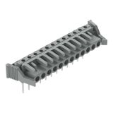 Female connector for rail-mount terminal blocks 0.6 x 1 mm pins angled