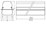 Continuous lines 765... E-Line Next Fix Cover disc White rectangular ETDD 68W 10500lm Wide (W) IP50 IK04 3 SDCM 9002115600