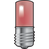 E10 lamp with red LED for 6A push buttons or indicator units