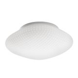 White Glass White Metal LED E27 1x12 Watt 230 Volt IP44 Bulb Excluded D: 25 H: 11 cm