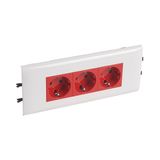 PRISE SPEC. DLP SUPPORT COUV 85 INTEGRE SCHUKO 3X2P+T DETROMPEE  BORNES AUTO