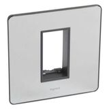 Synergy™ Sleek - 1 gang front plate for Arteor 1 module mechanism - Polished Stainless steel