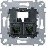 2xRJ45 data socket, Cat 5 UTP