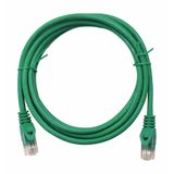 Patchcord RJ45 unshielded, Cat.6, PVC, green, 2.0m