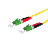 OpDAT patch cord LC-D APC/LC-D APC OS2, 1.0 m