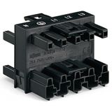 3-way distribution connector 5-pole Cod. A black