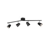 Toulouse LED spotlight 4-pc matt black