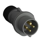 Industrial Plugs, 3P+E, 12 hour, Orange, IP44, 20A, 125/250V, UL/CSA approved and CE compliant