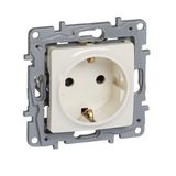 2P+E German standard socket outlet Niloé - with shutters -screw terminals -ivory
