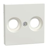 Central plate for antenna sockets, polar white, system M