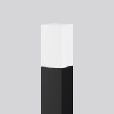 MEGA SQUARE, anthracite, on/off Bollards, L 120 B 120 H 1000, Opal gla