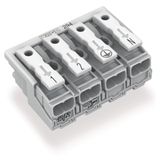 Lighting connector push-button, external without ground contact white