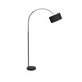 Black Fabric Shade Black Aluminium Base LED E27 1x12 Watt 230 Volt IP20 Bulb Excluded Cable Length: 180 cm L: 90 H: 180 cm