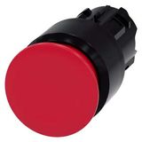 Mushroom pushbutton, 22 mm, round, plastic, red, 30 mm, latching, 3SU1000-1AA20-0AA0-Z Y19