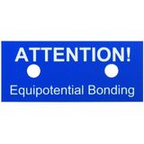 Instruction plate "ATTENTION! Equipotential Bonding"