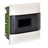 1x6 module recessed box without terminal block - smoked door - drywall