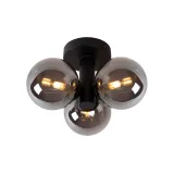 Lucide TRUDY - Flush ceiling light Bathroom - Ø 28 cm - 3xG9 - IP44 - Black