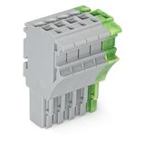 1-conductor female connector Push-in CAGE CLAMP® 4 mm² gray, green-yel