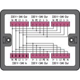 Distribution box 230 V + SMI 1 input black