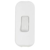 Rocker switch for lamp - illuminated - bipolar - blister pack - white