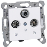 Novella-Trenda Silver Sat Socket Terminated (Sat-TV-Rd)