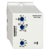 Timer multifunction 12-240V AC/DC, 2CO, 8A, plug-version