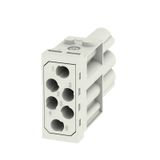 Module insert for industrial connector, Series: ModuPlug, Crimp connec