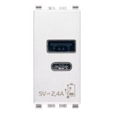 A+C-USB supply unit 12W2,4A5V 1M white