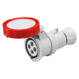 STRAIGHT CONNECTOR HP - IP66/IP67/IP68/IP69 - 3P+E 32A 380V/440V 50HZ/60HZ - RED - 3H - SCREW WIRING