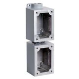 Allen-Bradley 800H-2HYX7 800H PB Enclosure Base, Type 7&9 Push Button, 2-Gang Vertical, 1 in. Feed Through, Class I Div. 1 Application