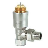 VPE115A-45 - Angle radiator valve, DIN, pressure-compensated, dpw 5 kPa, PN10, DN15, 25....104 l/h