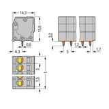 PCB terminal block 2.5 mm² Pin spacing 5 mm gray