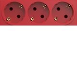 GALLERY UPS SOCKET SOCKET TRIPLE 6 ST. RED