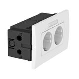 SDE-RW D0RW2B Socket unit for double Modul 45 84x140x59mm